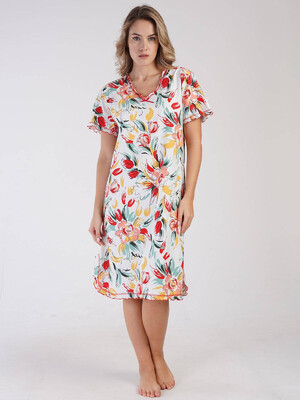 Купить Хлопковая туника с цветочным принтом VIENETTA 3100177519 в Украина в Lingerie.ua - Одяг для дому та відпочинку, Видео