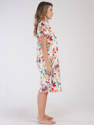 Купить Хлопковая туника с цветочным принтом VIENETTA 3100177519 в Украина в Lingerie.ua - Одяг для дому та відпочинку, Фото 2