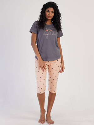 Купить Хлопковый комплект с капри VIENETTA 3100661929 в Украина в Lingerie.ua - Одяг для дому та відпочинку, Фото 2