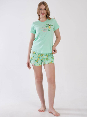 Хлопковый комплект из футболки и шорт VIENETTA 3101227542