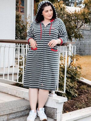 Купить Халат велюровый женский на молнии COCOON U22-1076 в Украина в Lingerie.ua - Одяг для дому та відпочинку, Фото 2