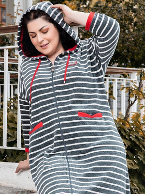 Купить Халат велюровый женский на молнии COCOON U22-1076 в Украина в Lingerie.ua - Одяг для дому та відпочинку, Фото 4