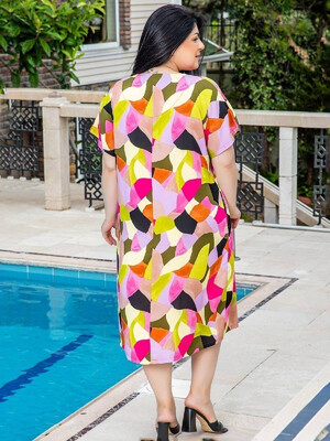 Купить Летнее платье из вискозы большого размера COCOON K2-2678 в Украина в Lingerie.ua - Одяг для дому та відпочинку, Фото 5