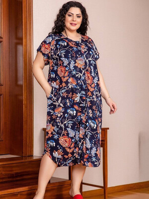 Купить Халат на пуговицах с коротким рукавом COCOON J4-4155 в Украина в Lingerie.ua - Одяг для дому та відпочинку, Фото 1