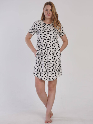 Купить Хлопковая туника с коротким рукавом VIENETTA 3110386078 в Украина в Lingerie.ua - Одяг для дому та відпочинку, Фото 3