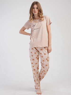 Купить Хлопковый домашний комплект с брюками VIENETTA 3101106774 в Украина в Lingerie.ua - Одяг для дому та відпочинку, Видео