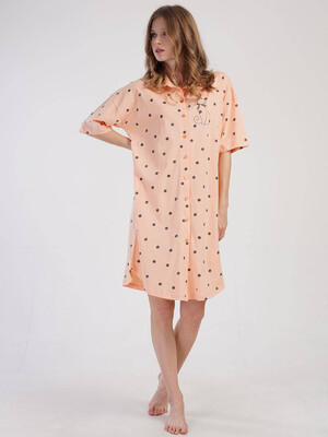 Купить Хлопковый халат рубашка с коротким рукавом VIENETTA 3100771929 в Украина в Lingerie.ua - Одяг для дому та відпочинку, Видео