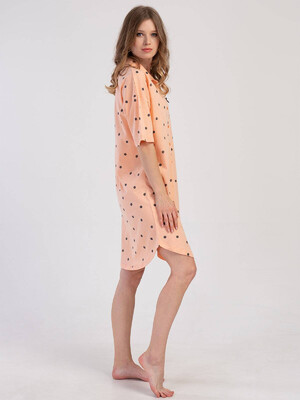 Купить Хлопковый халат рубашка с коротким рукавом VIENETTA 3100771929 в Украина в Lingerie.ua - Одяг для дому та відпочинку, Фото 4