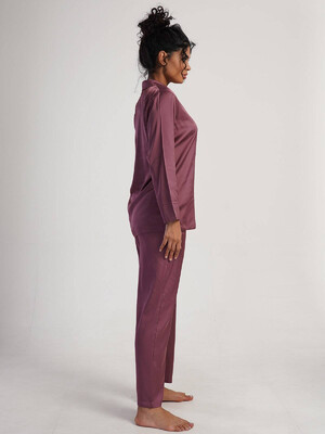 Купить Шелковая пижама с длинным рукавом VIENETTA 1616945364 в Украина в Lingerie.ua - Одяг для дому та відпочинку, Фото 4