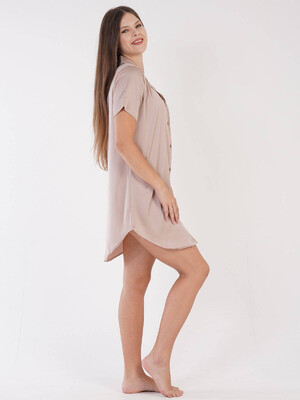 Купить Шелковый короткий халат на пуговицах VIENETTA 1612175330 в Украина в Lingerie.ua - Одяг для дому та відпочинку, Фото 2