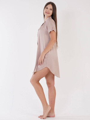 Купить Шелковый короткий халат на пуговицах VIENETTA 1612175330 в Украина в Lingerie.ua - Одяг для дому та відпочинку, Фото 4