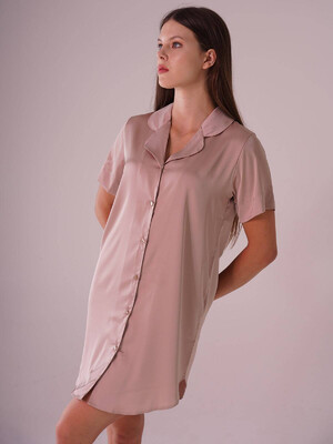 Купить Шелковый короткий халат на пуговицах VIENETTA 1612175330 в Украина в Lingerie.ua - Одяг для дому та відпочинку, Фото 7