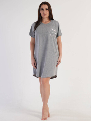 Купить Короткая хлопковая туника большого размера VIENETTA 3120150000 в Украина в Lingerie.ua - Одяг для дому та відпочинку, Видео