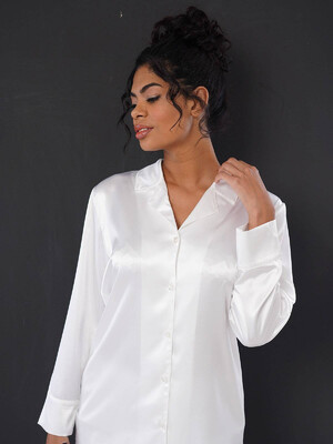 Купить Шовкова піжама з сорочкою на ґудзиках VIENETTA 1616935364 в Украина в Lingerie.ua - Одяг для дому та відпочинку, Фото 5