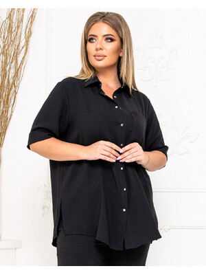 Купить Льняной костюм большого размера из рубашки и брюк LINGERIE 170559 в Украина в Lingerie.ua - Одяг для дому та відпочинку, Фото 4