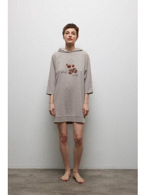 Купить Хлопковая туника оверсайз с капюшоном HAYS 40306 в Украина