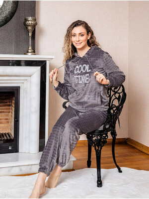 Купить Костюм из велсофта с капюшоном COCOON U84-5005 в Украина в Lingerie.ua - Одяг для дому та відпочинку, Фото 2