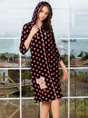 Купить Велюровый халат на молнии с капюшоном COCOON O22-1237 в Украина в Lingerie.ua - Одяг для дому та відпочинку, Фото 6