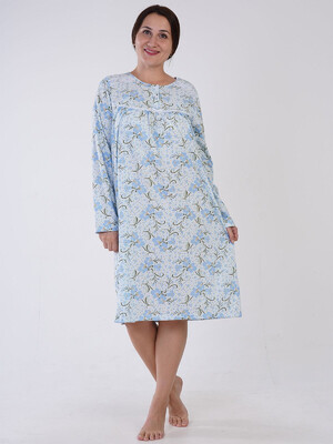 Купить Хлопковая ночная рубашка большого размера VIENETTA 1613730855 в Украина в Lingerie.ua - Одяг для дому та відпочинку, Фото 7