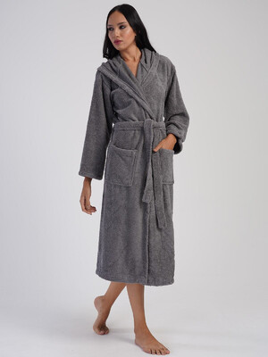 Купить Теплый женский халат с капюшоном VIENETTA 1617140000 в Украина