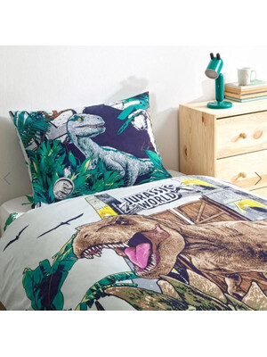 Купить Односпальный комплект постельного белья TAC Disney Jurassic World Forest с простыней на резинке в Украина в Lingerie.ua - Одяг для дому та відпочинку, Фото 2