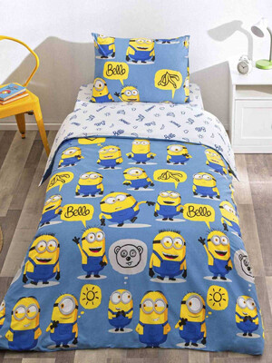 Купить Односпальный комплект постельного белья TAC Disney MINIONS Bananas с простыней на резинке в Украина