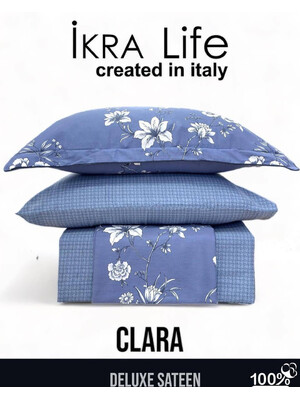 Купить Двуспальный комплект постельного белья IKRA LIFE Saten CLARA в Украина в Lingerie.ua - Одяг для дому та відпочинку, Фото 2