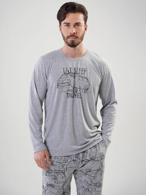 Купить Хлопковый домашний костюм с длинным рукавом VIENETTA MAN 2031273297 в Украина в Lingerie.ua - Одяг для дому та відпочинку, Фото 5