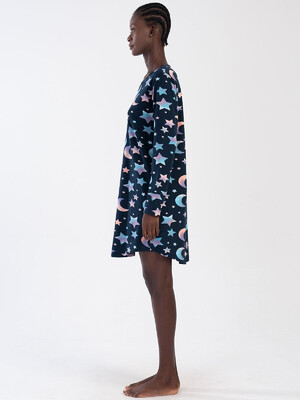 Купить Хлопковая домашняя туника с длинным рукавом VIENETTA 4032796957 в Украина в Lingerie.ua - Одяг для дому та відпочинку, Фото 2