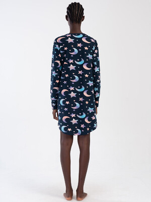 Купить Хлопковая домашняя туника с длинным рукавом VIENETTA 4032796957 в Украина в Lingerie.ua - Одяг для дому та відпочинку, Фото 4