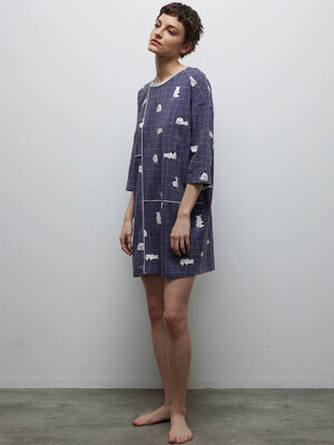 Купить Хлопковая домашняя туника с длинным рукавом HAYS 40214 в Украина в Lingerie.ua - Одяг для дому та відпочинку, Фото 2