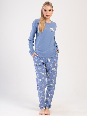 Купить Хлопковый домашний комплект с длинным рукавом VIENETTA PINK 4040305110 в Украина в Lingerie.ua - Одяг для дому та відпочинку, Видео