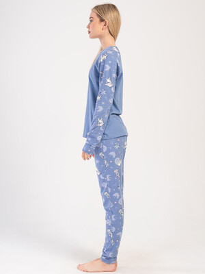 Купить Хлопковый домашний комплект с длинным рукавом VIENETTA PINK 4040305110 в Украина в Lingerie.ua - Одяг для дому та відпочинку, Фото 2