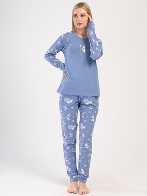 Купить Хлопковый домашний комплект с длинным рукавом VIENETTA PINK 4040305110 в Украина в Lingerie.ua - Одяг для дому та відпочинку, Фото 6