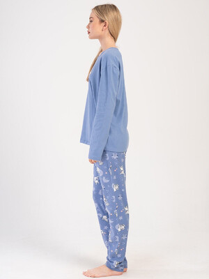 Купить Хлопковый домашний комплект с длинным рукавом VIENETTA PINK 4040305110 в Украина в Lingerie.ua - Одяг для дому та відпочинку, Фото 7