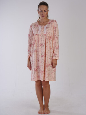 Купить Хлопковая ночная сорочка с длинным рукавом VIENETTA 1613740342 в Украина в Lingerie.ua - Одяг для дому та відпочинку, Фото 11