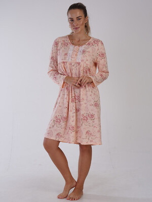 Купить Хлопковая ночная сорочка с длинным рукавом VIENETTA 1613740342 в Украина в Lingerie.ua - Одяг для дому та відпочинку, Фото 7