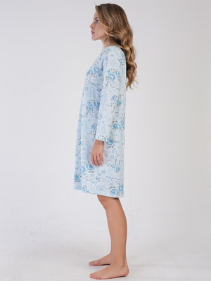 Купить Хлопковая ночная сорочка с длинным рукавом VIENETTA 1613740342 в Украина в Lingerie.ua - Одяг для дому та відпочинку, Фото 5