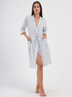 Купить Хлопковый домашний женский халат VIENETTA 4053600000 в Украина в Lingerie.ua - Одяг для дому та відпочинку, Видео