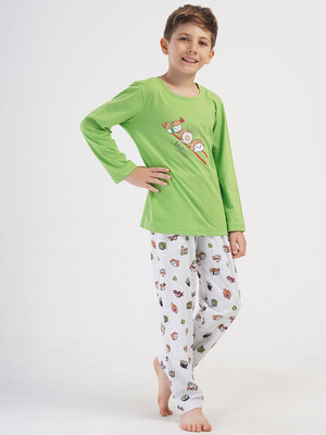 Купить Хлопковый детский домашний комплект с длинным рукавом VIENETTA KIDS 4051970158 в Украина в Lingerie.ua - Одяг для дому та відпочинку, Фото 3