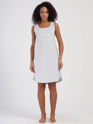 Купить Хлопковая домашняя туника большого размера без рукавов VIENETTA 4080030451 в Украина в Lingerie.ua - Одяг для дому та відпочинку, Фото 1