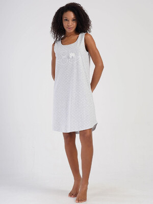 Купить Хлопковая домашняя туника большого размера без рукавов VIENETTA 4080030451 в Украина в Lingerie.ua - Одяг для дому та відпочинку, Фото 2