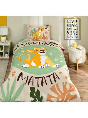 Купить Односпальный комплект постельного белья TAC Disney Lion King с простыней на резинке в Украина