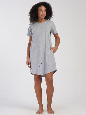 Купить Хлопковая туника с коротким рукавом и карманами VIENETTA 4081480495 в Украина в Lingerie.ua - Одяг для дому та відпочинку, Видео