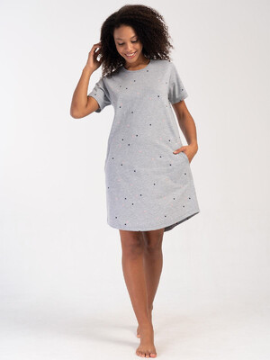 Купить Хлопковая туника с коротким рукавом и карманами VIENETTA 4081480495 в Украина в Lingerie.ua - Одяг для дому та відпочинку, Фото 2