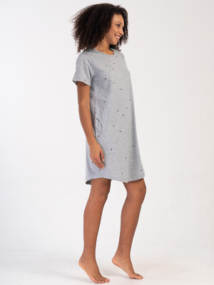 Купить Хлопковая туника с коротким рукавом и карманами VIENETTA 4081480495 в Украина в Lingerie.ua - Одяг для дому та відпочинку, Фото 3