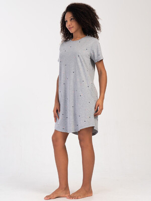 Купить Хлопковая туника с коротким рукавом и карманами VIENETTA 4081480495 в Украина в Lingerie.ua - Одяг для дому та відпочинку, Фото 4