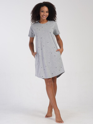 Купить Хлопковая туника с коротким рукавом и карманами VIENETTA 4081480495 в Украина в Lingerie.ua - Одяг для дому та відпочинку, Фото 6