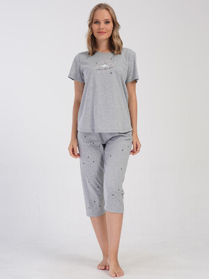 Купить Трикотажный костюм из футболки и капри VIENETTA 4081430495 в Украина в Lingerie.ua - Одяг для дому та відпочинку, Фото 5