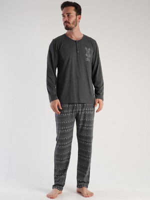 Купить Домашний комплект большого размера с длинным рукавом VIENETTA MAN 3040931849 в Украина в Lingerie.ua - Одяг для дому та відпочинку, Фото 3